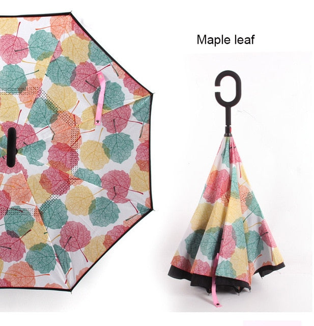 Windproof Reverse Folding Umbrella