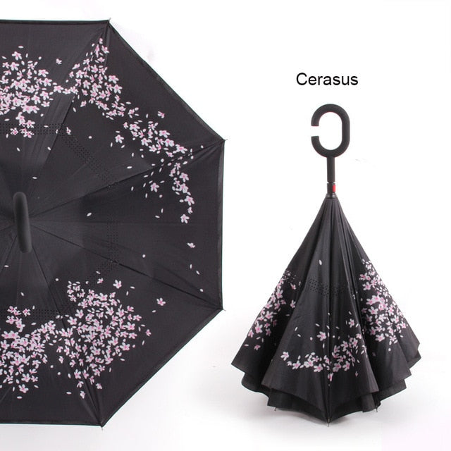 Windproof Reverse Folding Umbrella