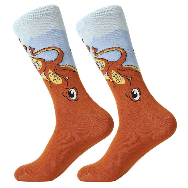 Funny crew cartoon socks