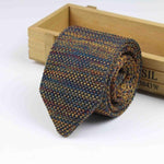 Knitted Knit Leisure Triangle Striped Ties