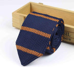 Knitted Knit Leisure Triangle Striped Ties