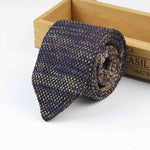 Knitted Knit Leisure Triangle Striped Ties