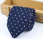 Knitted Knit Leisure Triangle Striped Ties