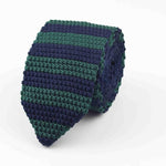Knitted Knit Leisure Triangle Striped Ties