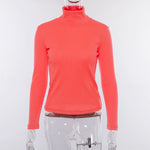 Neon Color Ribbed T Shirt