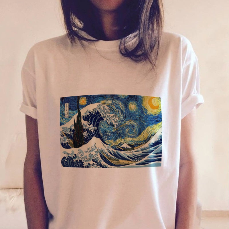 T-shirts Vincent van gogh starry night aesthetic