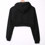 Solid Crop Hoodie