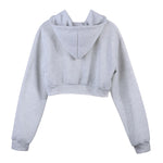Solid Crop Hoodie