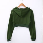 Solid Crop Hoodie